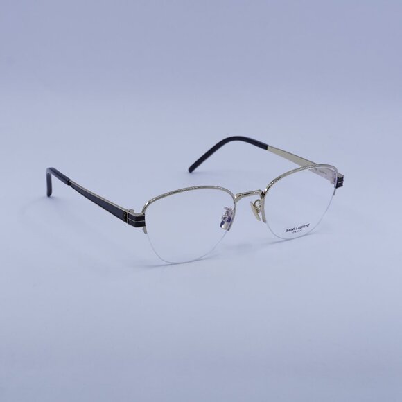 Saint Laurent SL M64 005 Eyeglasses Gold/Black 52mm Cat Eye Frame - Picture 1 of 11